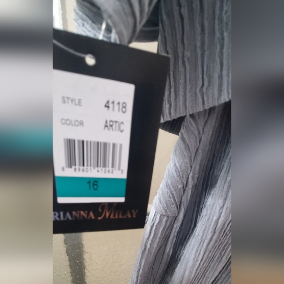 NWT Brianna Milay Beautiful 2P Dress Set; Sz 16, Artic Color;Zip Closure. $90 - Picture 10 of 15